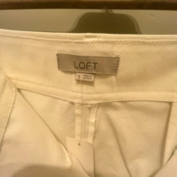 Loft Button-Down White A-Line Skirt-SIZE 6-NWT - Picture 8 of 9